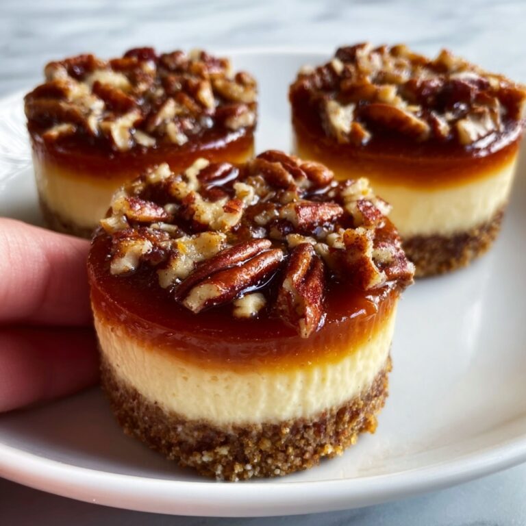 Mini Caramel Pecan Creme Brulee Cheesecakes Recipe