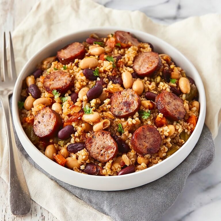 Hoppin John with Sausage for Prosperity and Comfort Recipe