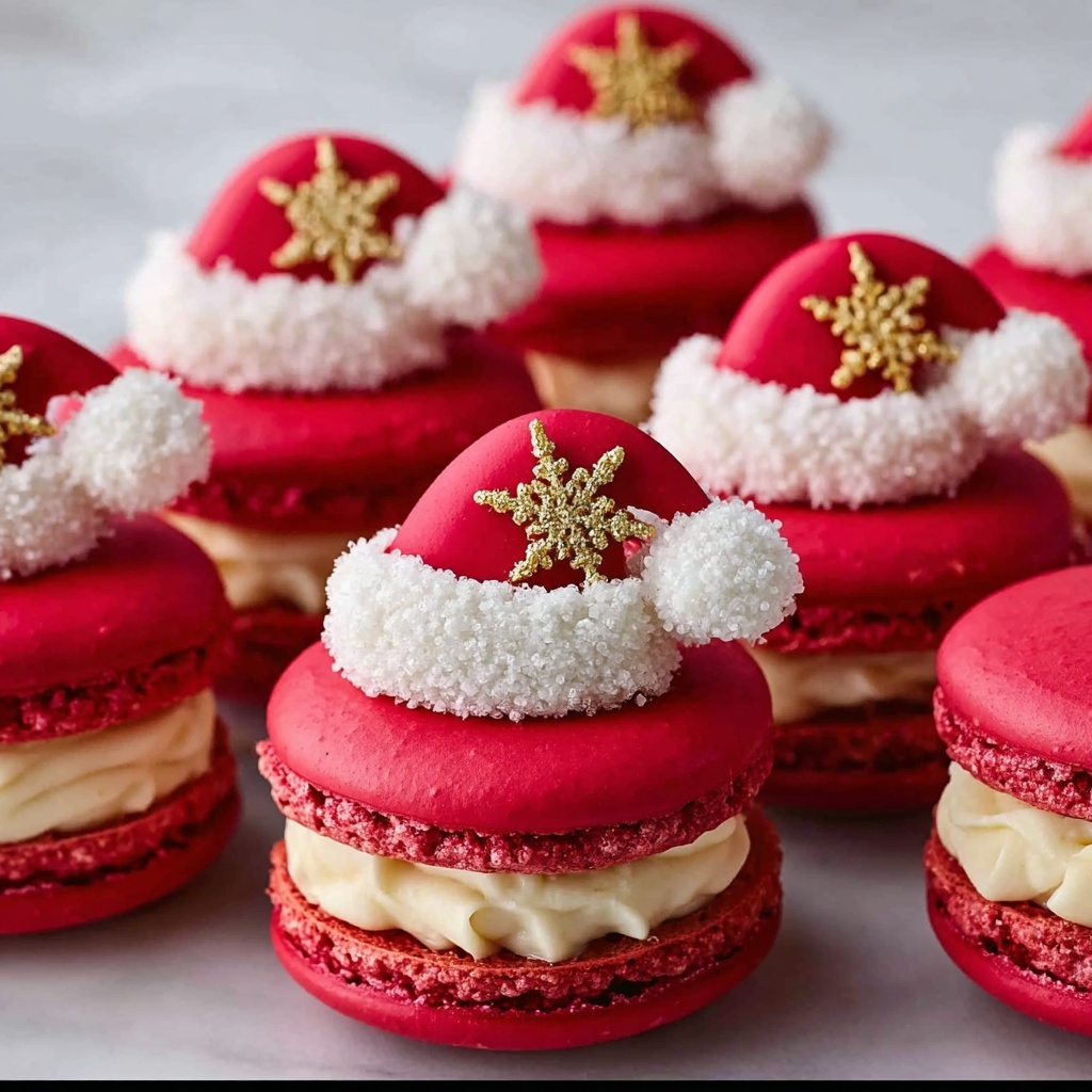 Delicious Santa Claus Macarons: Perfect for Holiday Cheer Recipe - Recipe Image