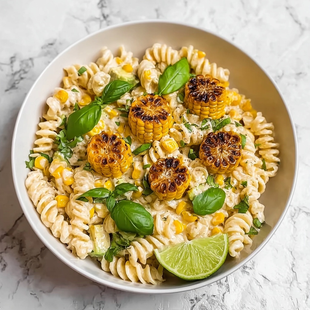 Creamy Street Corn Pasta Salad Recipe - Recipe Image