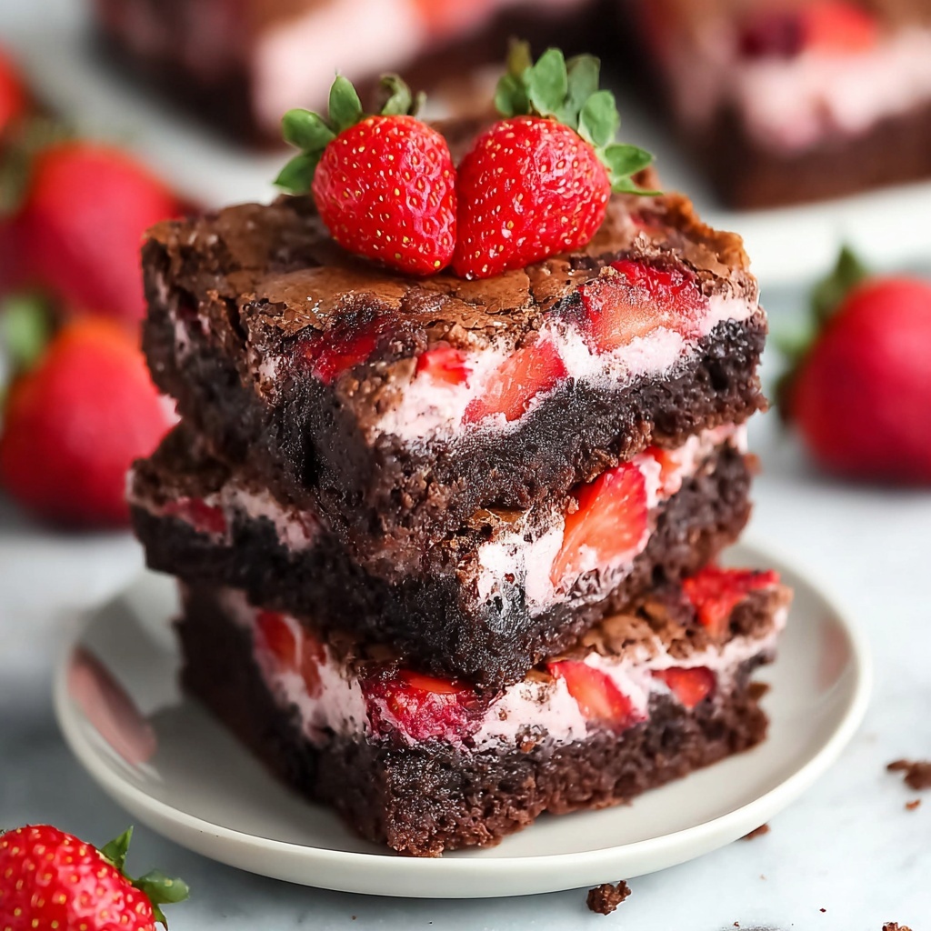 Strawberry Brownies Recipe - Recipe Image