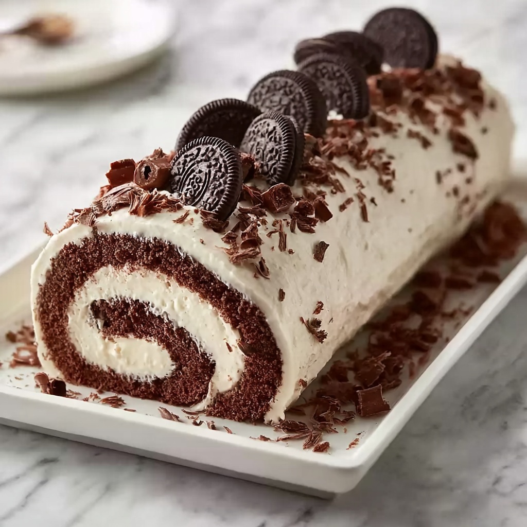 Cookies and Cream Cake Roll Recipe - Recipe Image