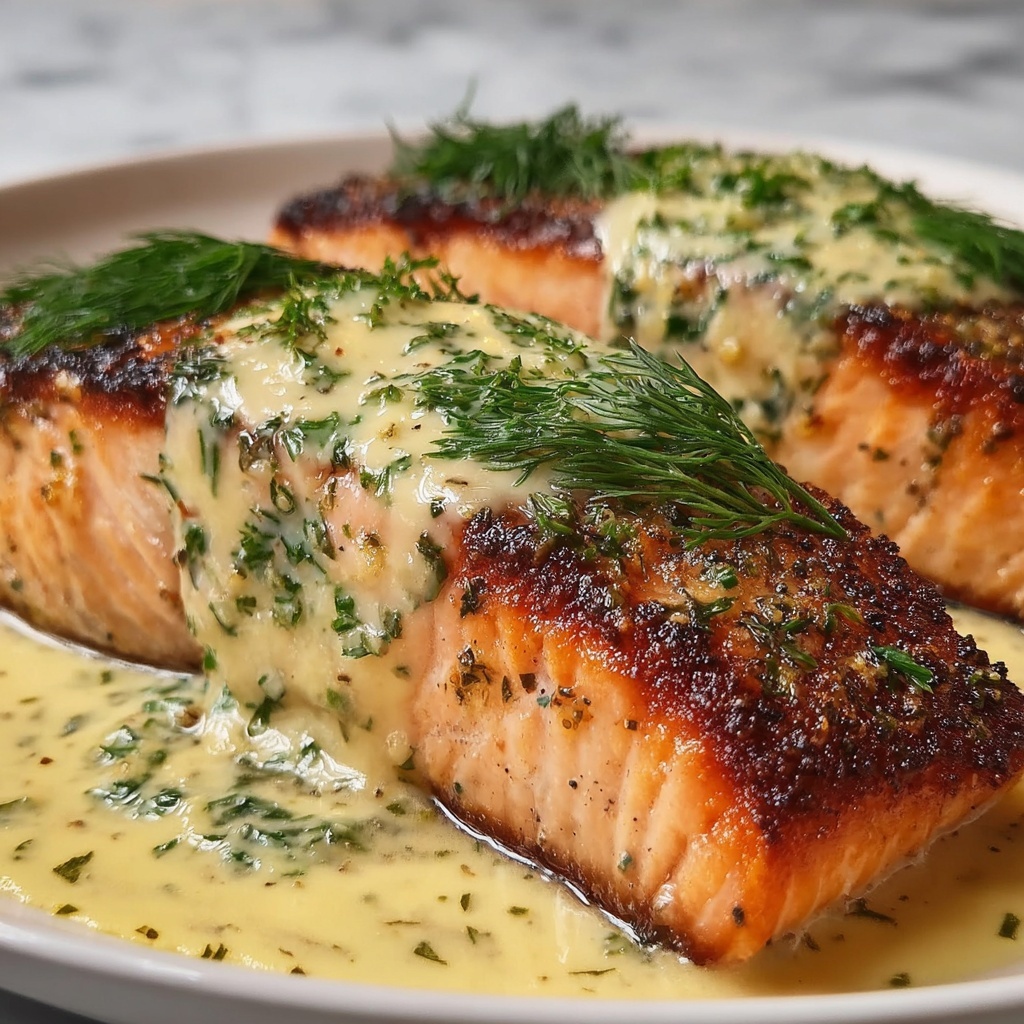 Baked Lemon Butter Salmon Recipe - Recipe Image