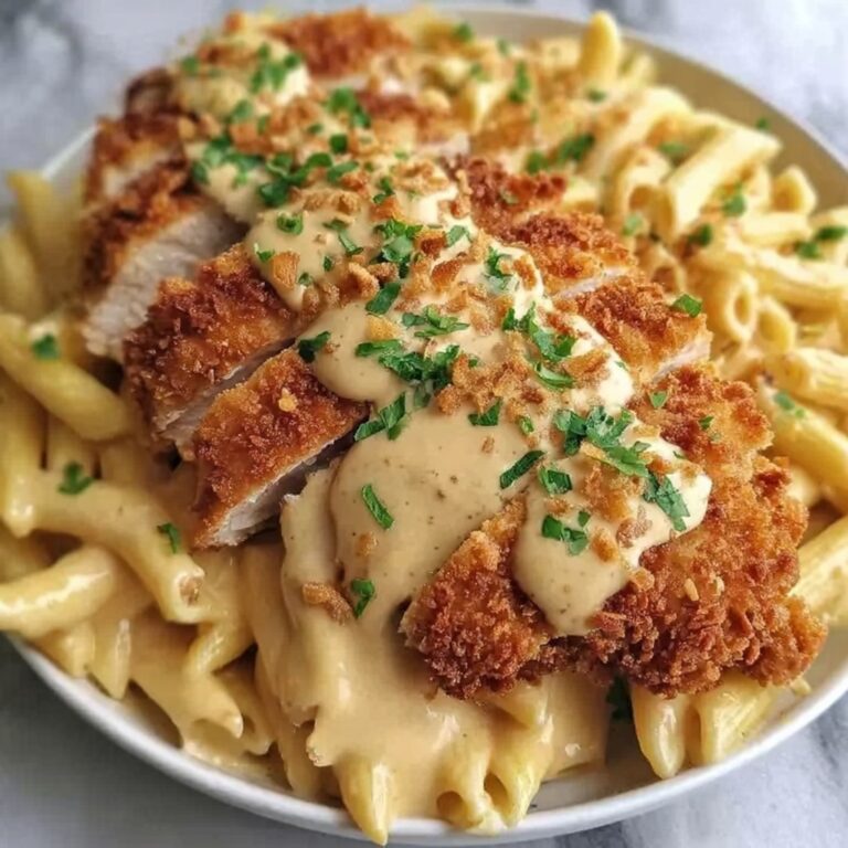 Crispy Chicken with Creamy Parmesan Pasta Recipe