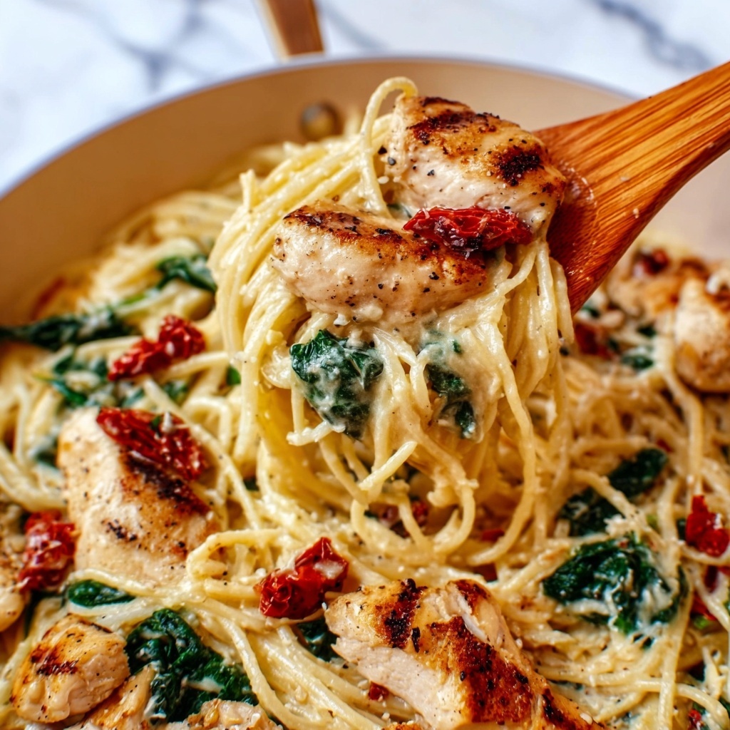 Tuscan Chicken and Spaghetti Squash Skillet Recipe - Recipe Image