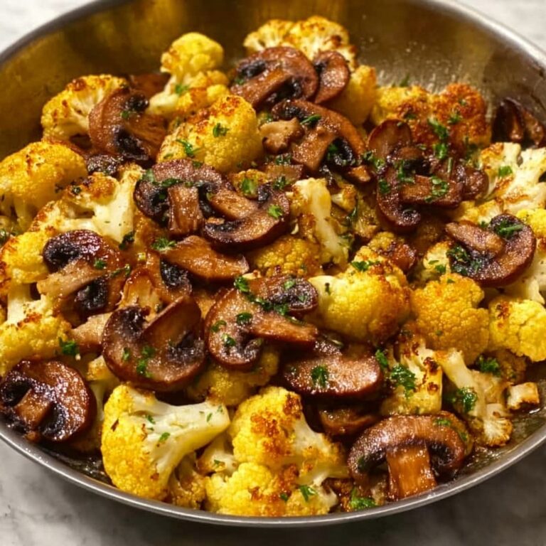 Garlic Mushrooms Cauliflower Skillet Recipe