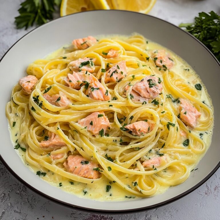 Zesty Lemon Butter Salmon Pasta Recipe