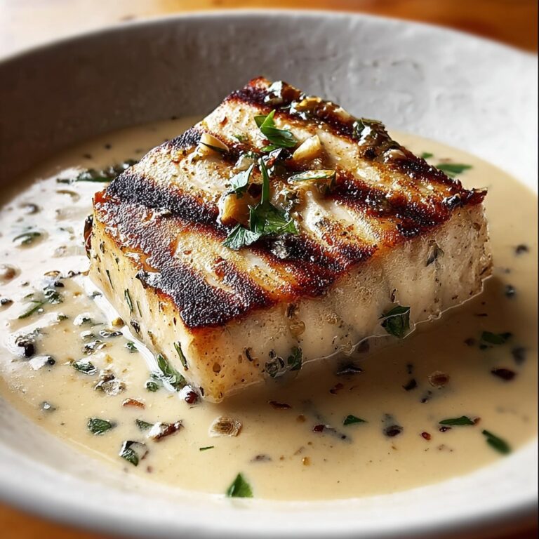 Savor Tuna Steaks with Creamy Garlic Sauce Recipe