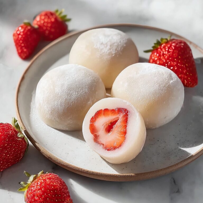 Strawberry Mochi: Gluten-Free Sweet Rice Treats with Red Bean Paste and Whipped Oat Cream Recipe