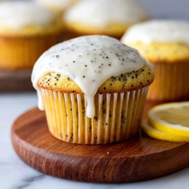Lemon Poppy Seed Muffins with Lemony Glaze Recipe