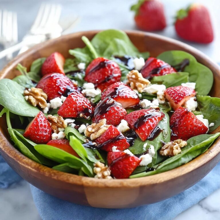 Spinach Strawberry Salad with Feta Cheese Recipe