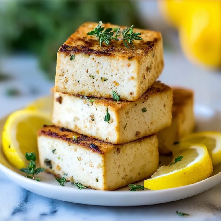 Zesty Baked Tofu Steaks with Lemon and Garlic Recipe