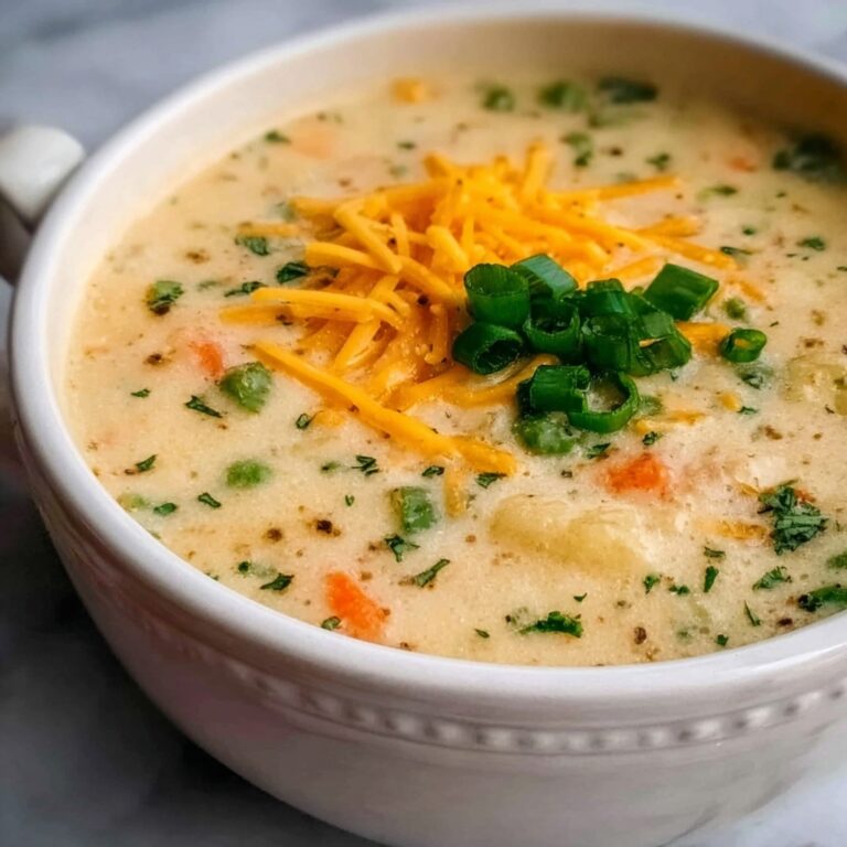 Creamy Potato Carrot Soup with Cheddar and Parsley Recipe