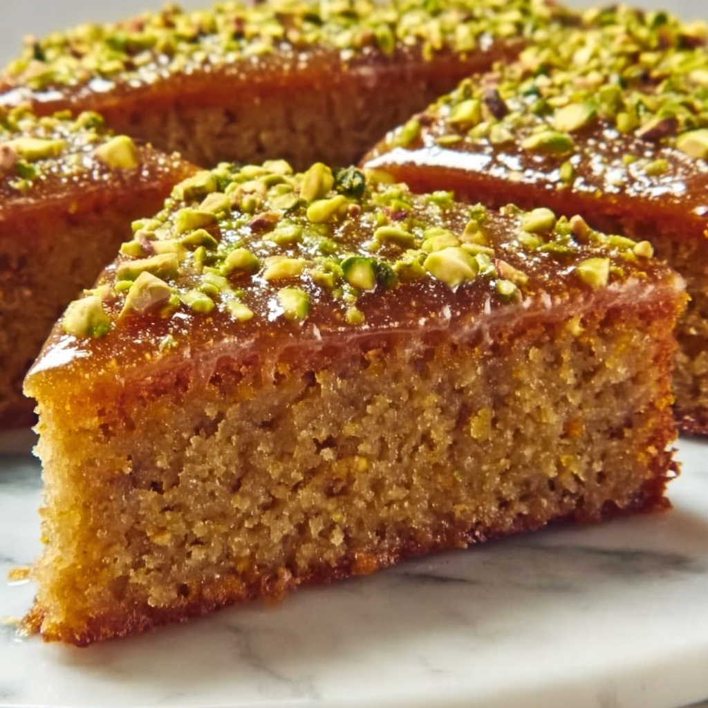 Fig and Pistachio Semolina Cake Recipe - Recipe Image