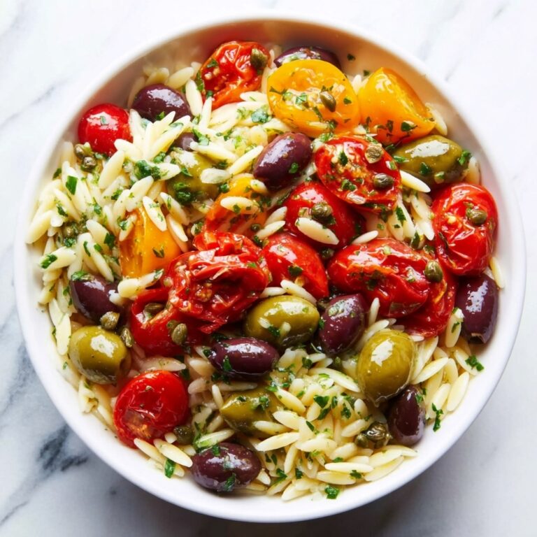 Orzo Pasta Salad with Cherry Tomatoes, Artichokes, Kalamata Olives, and Chicken Recipe
