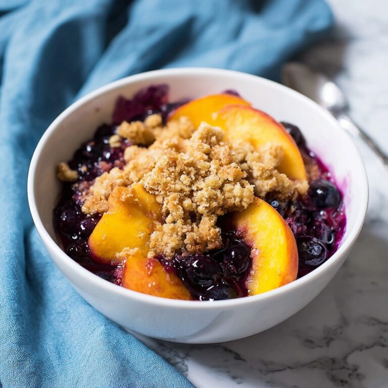 Crockpot Blueberry Peach Cobbler Recipe