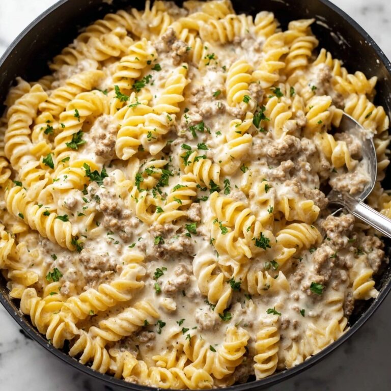 Stovetop Creamy Ground Beef Pasta Recipe