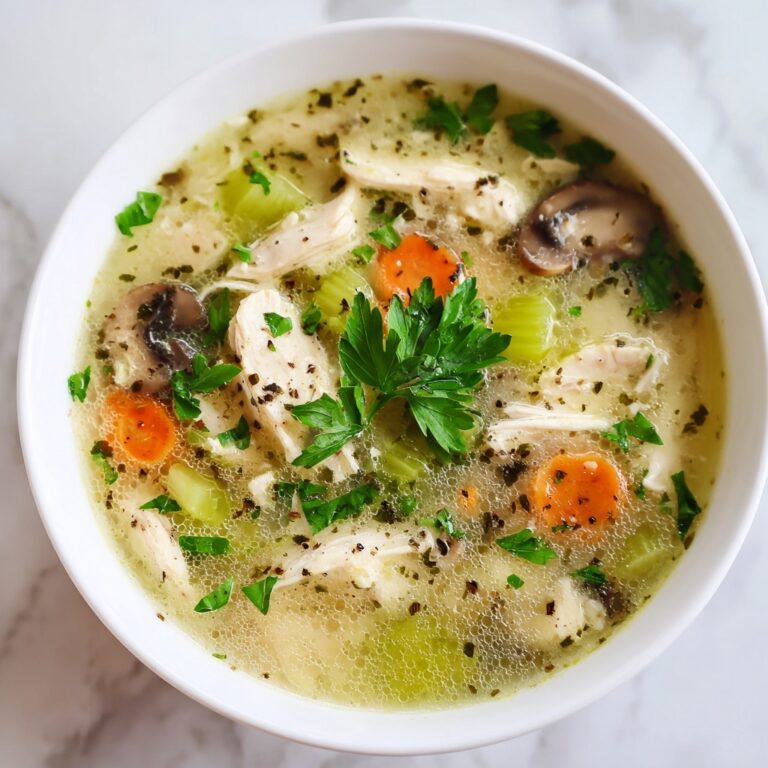 Easy Chicken, Mushroom & Leek Soup Recipe