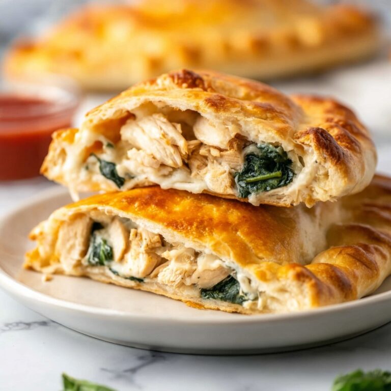 Creamy Chicken and Spinach Calzone Recipe