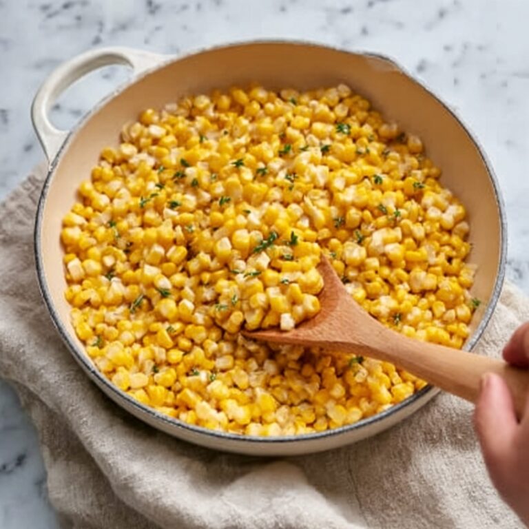 Honey Butter Skillet Corn with Cream Cheese and Chives Recipe