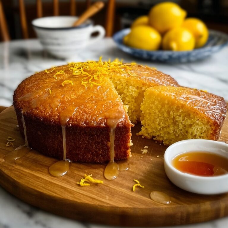 Semolina Cake with Yogurt and Lemon Zest Drizzle Recipe