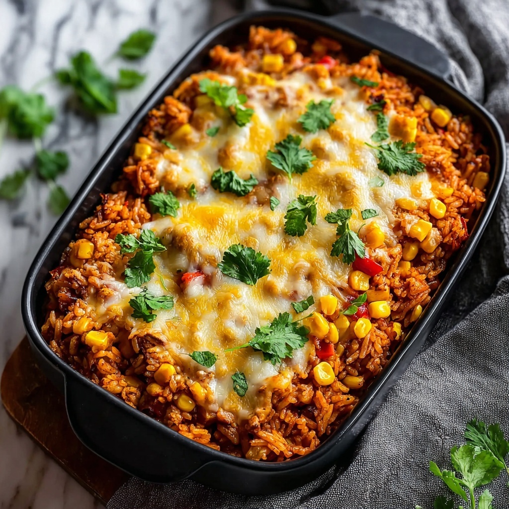 Chicken Enchilada Rice Casserole Recipe - Recipe Image