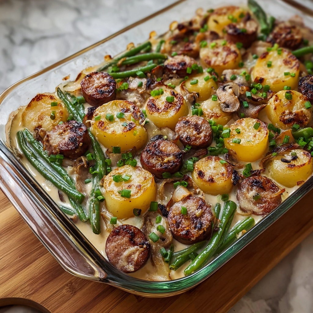 Sausage, Green Bean, and Potato Casserole Recipe - Recipe Image