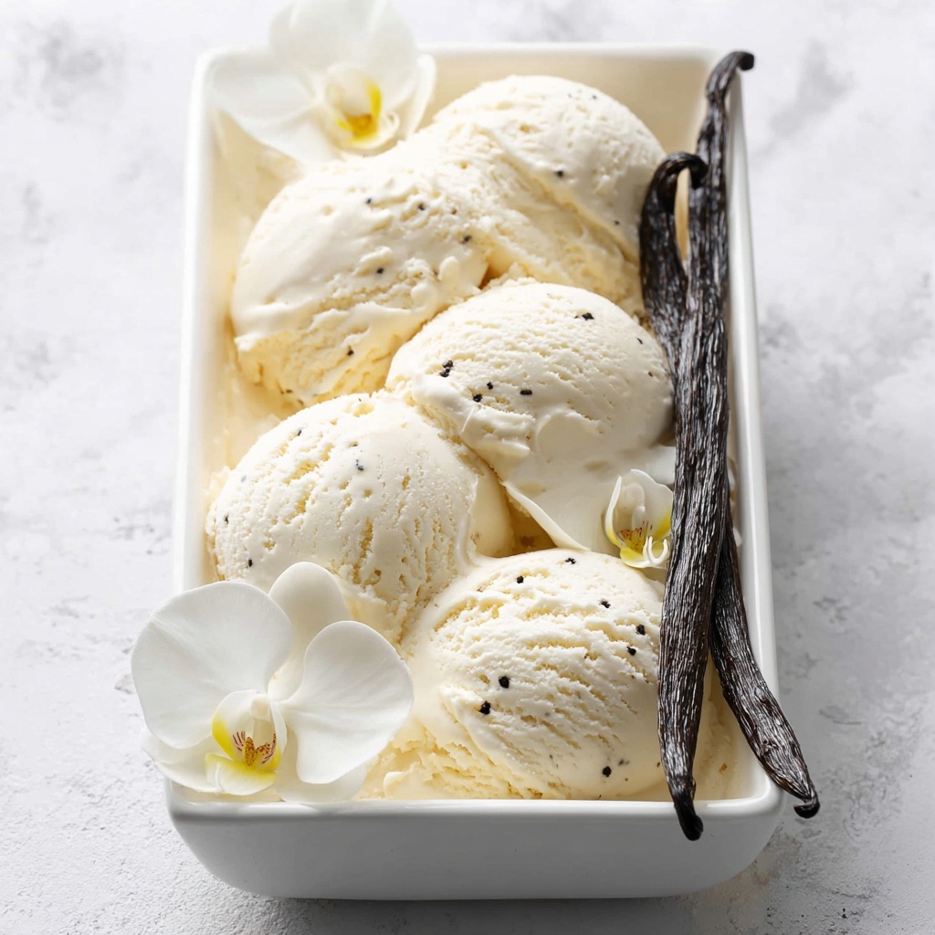 Creamy Vegan Vanilla Ice Cream (Nut Free & GF) Recipe - Recipe Image