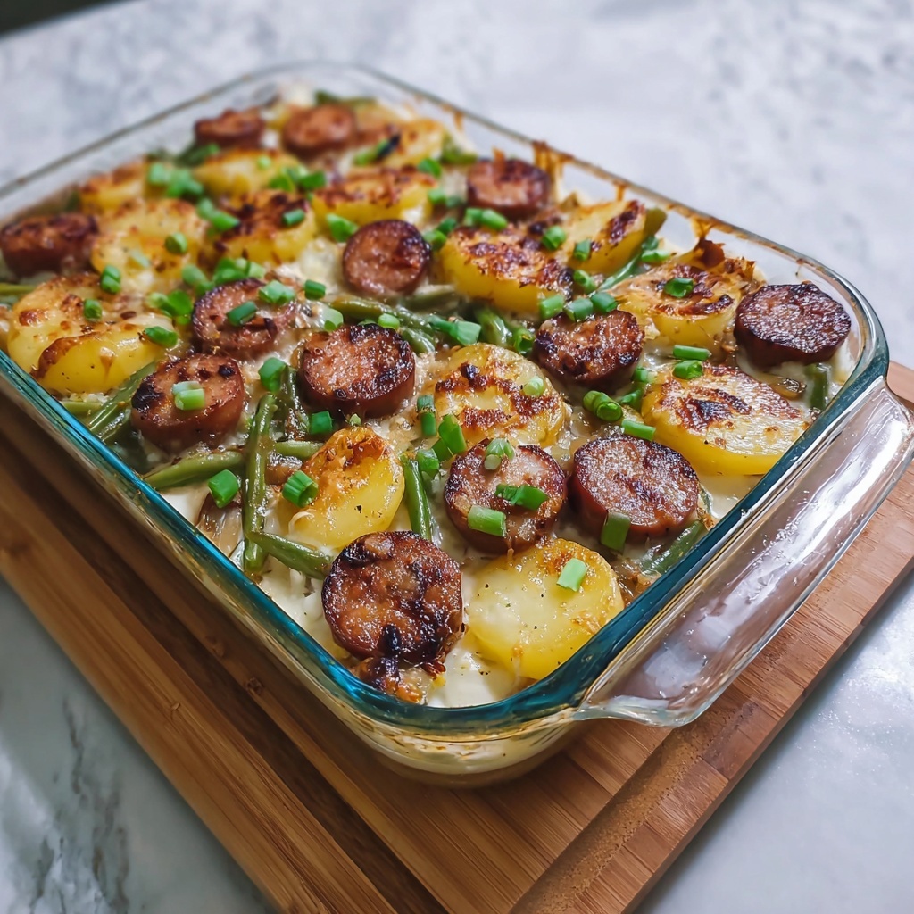 Sausage, Green Bean, and Potato Casserole Recipe - Recipe Image